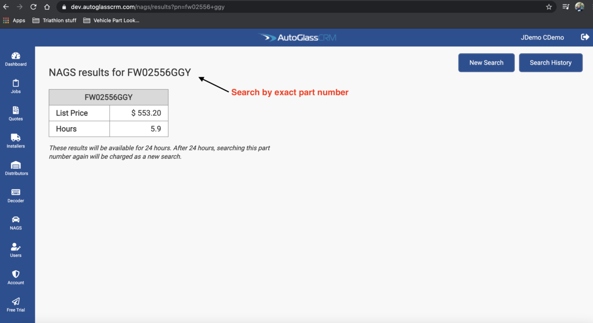NAGS Licensing Per Search and Monthly Subscriptions AutoGlassCRM